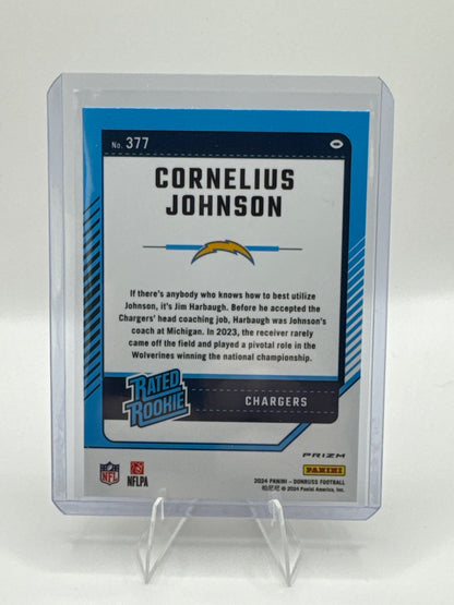 Cornelius Johnson Rated Rookie #377 Red Wave Optic