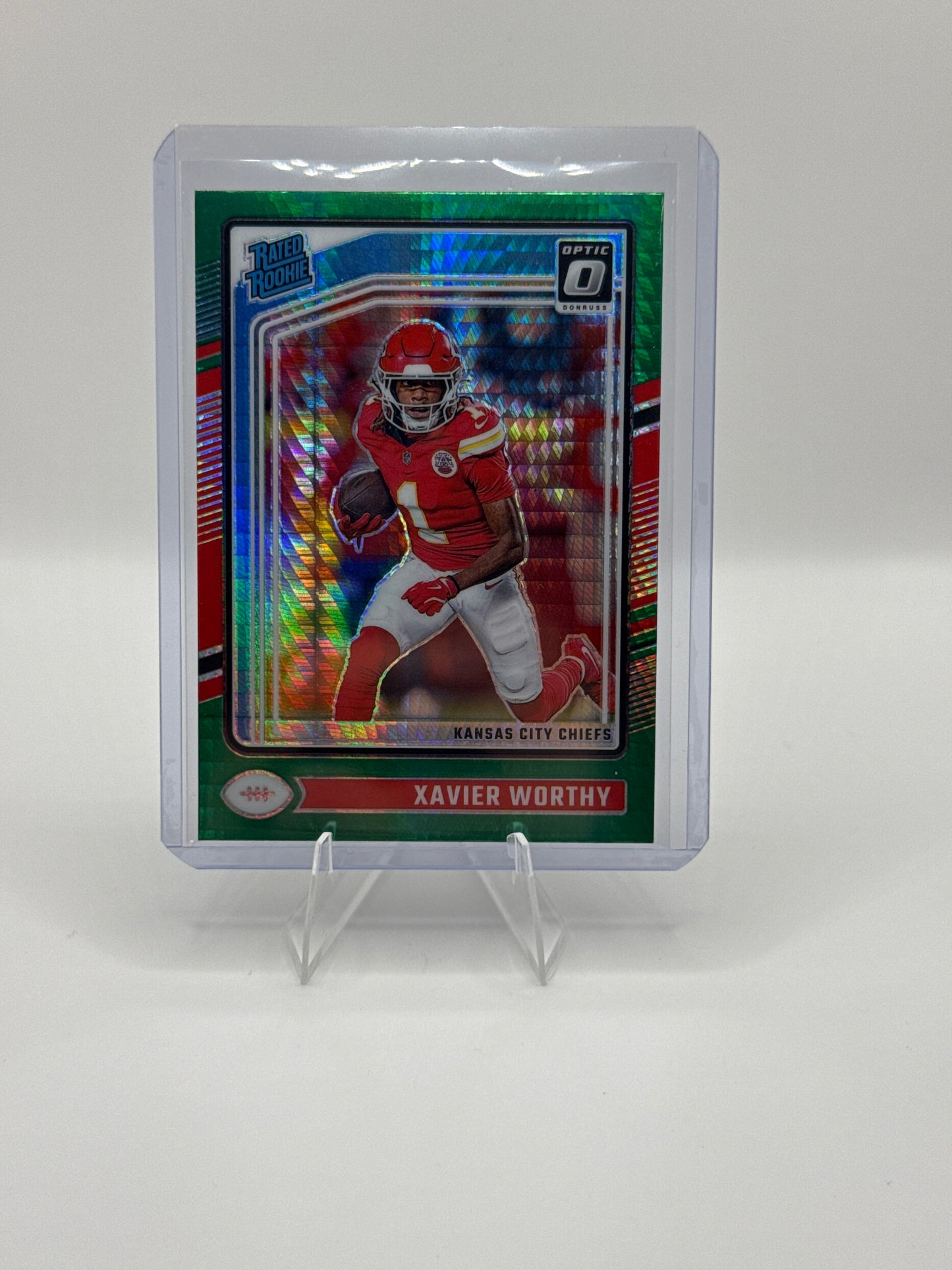 Xavier Worthy Rated Rookie #300 Green Hyper