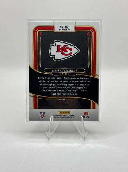 Jamaal Charles #166 Red Black Prizm Shock Premier Level - Color Match!