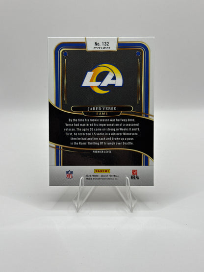 Jared Verse (Rookie) #132 Red Blue Prizm Shock Premier Level 2024 Panini - Select Football