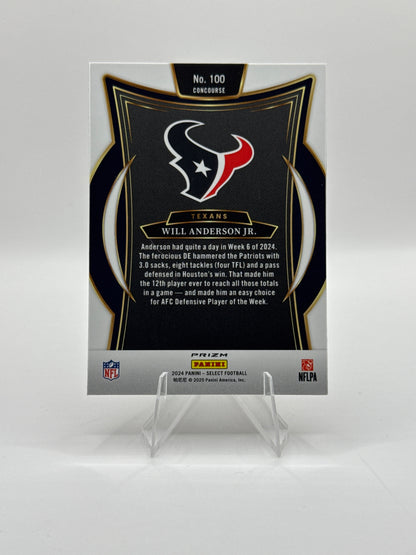 Will Anderson Jr. #100 Red Black Prizm Shock Concourse Level - Color Match!