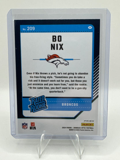 Bo Nix (Rated Rookie) #209 Green Hyper