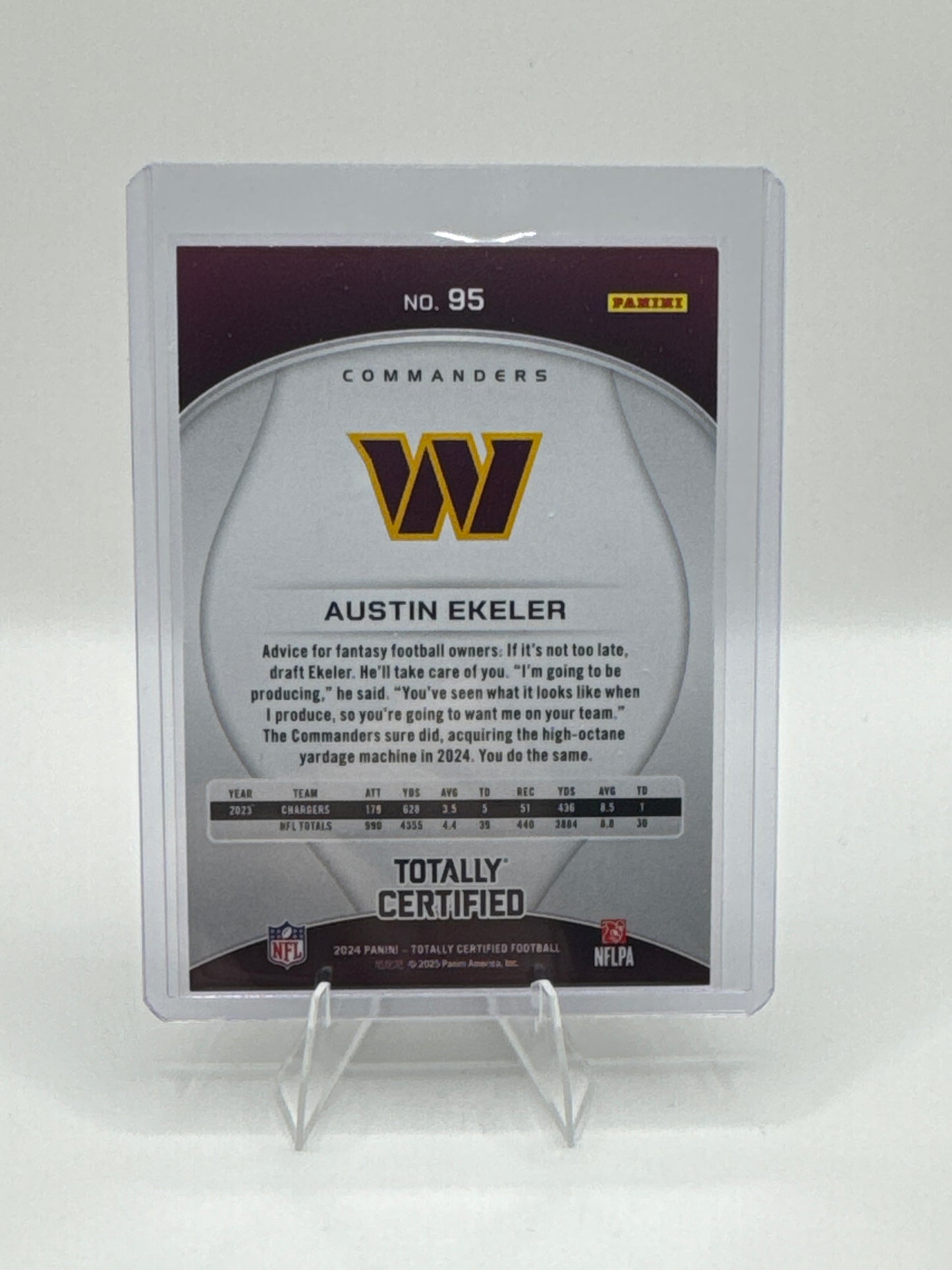 Austin Ekeler #95 2024 Panini - Totally Certified Football