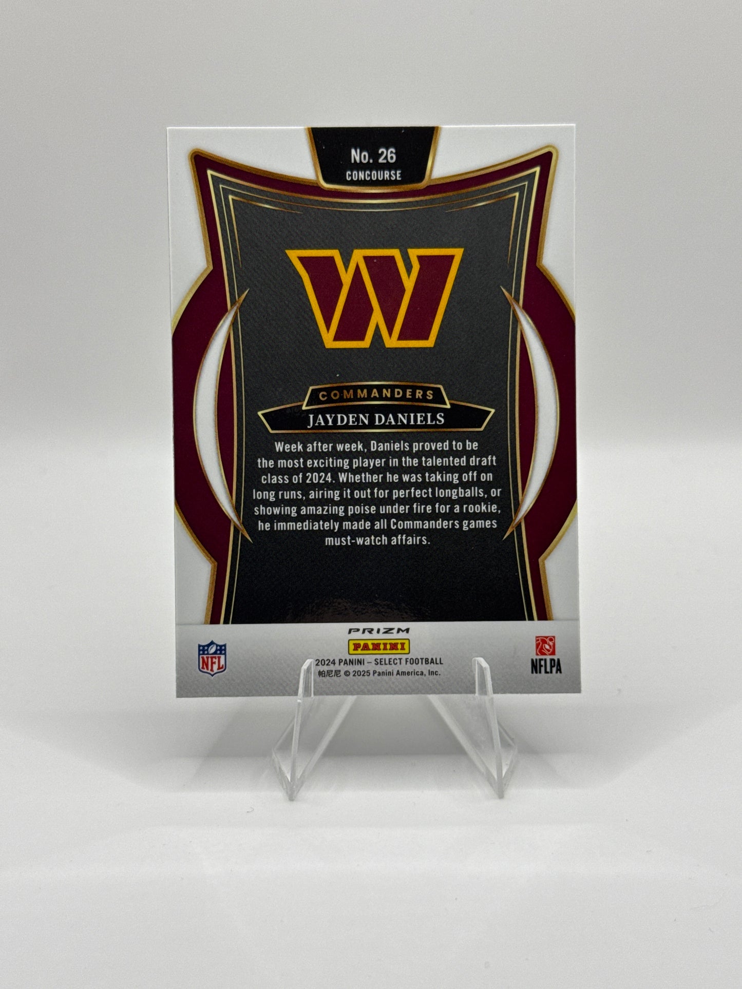 Jayden Daniels #26 Red Blue Prizm Concourse Level