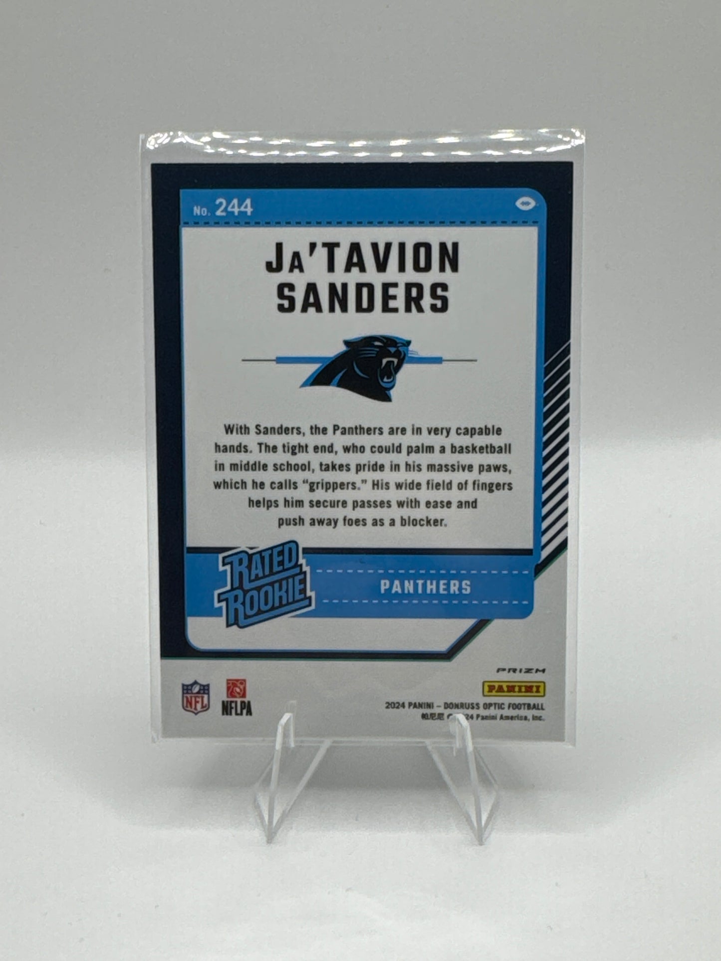 Ja’Tavion Sanders Rated Rookie #244 Purple Shock