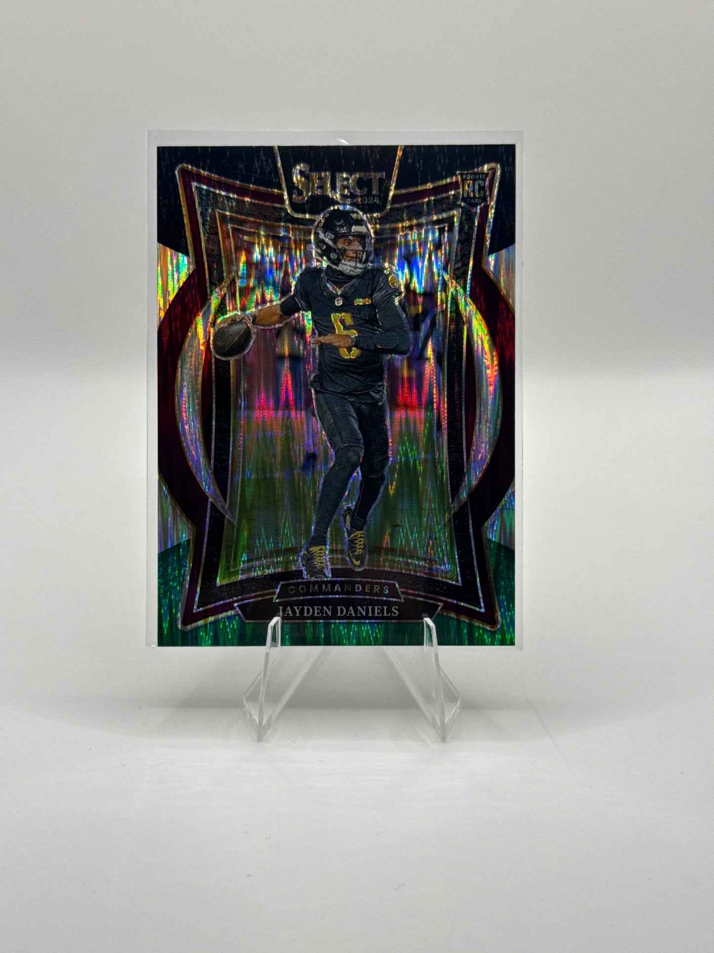 Jayden Daniels #26 Green Black Prizm Shock Concourse Level