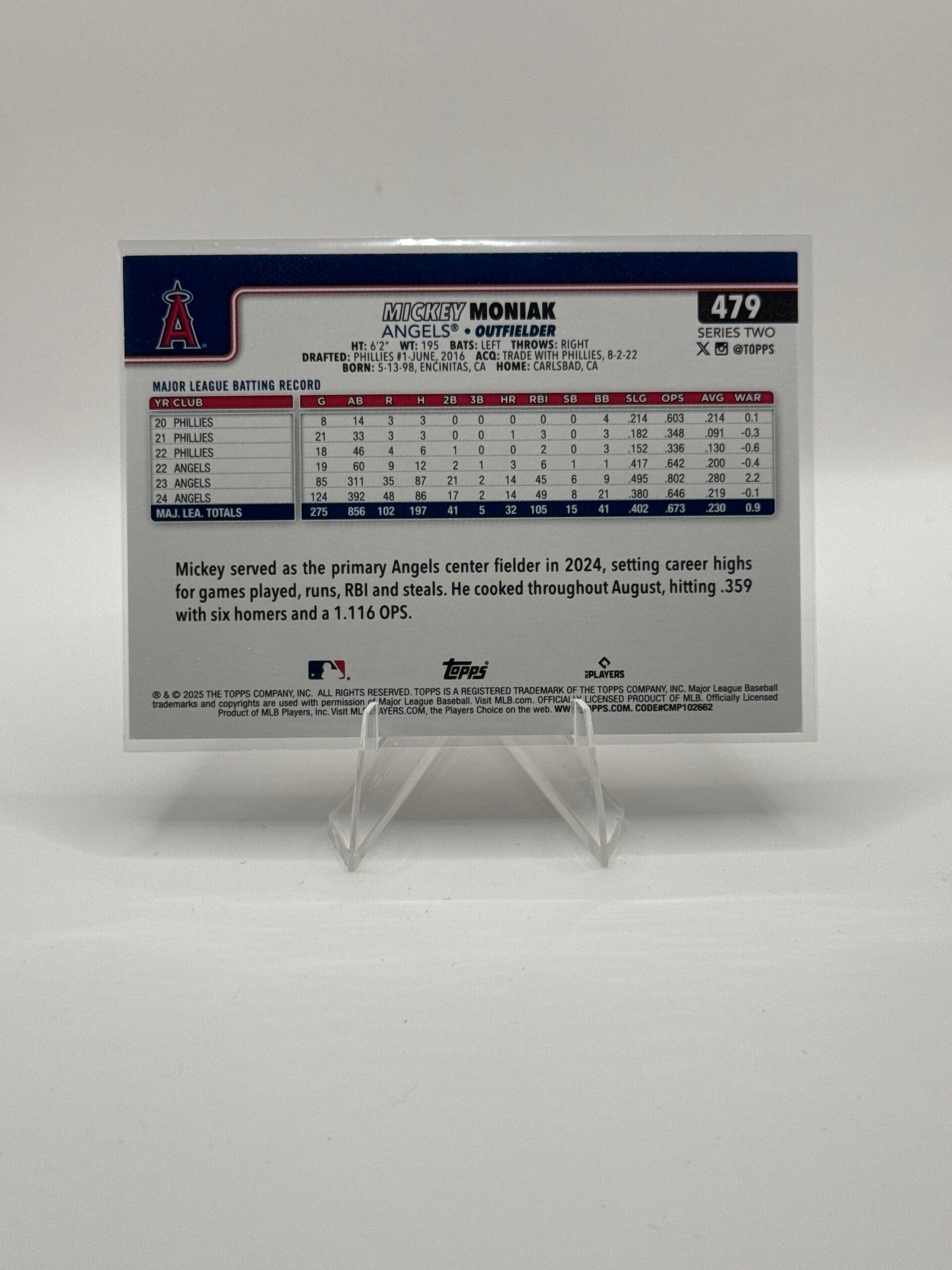 Mickey Moniak #479 Diamante Foil