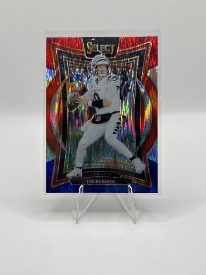 Joe Burrow #39 Red Blue Prizm Shock 2024 Panini - Select Football