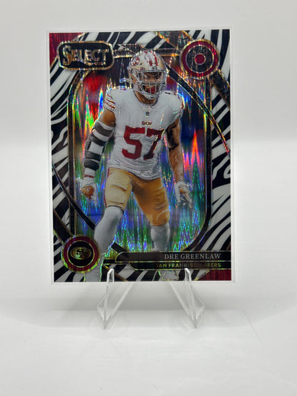 Dre Greenlaw #252 Zebra Club Level 2024 Panini - Select Football