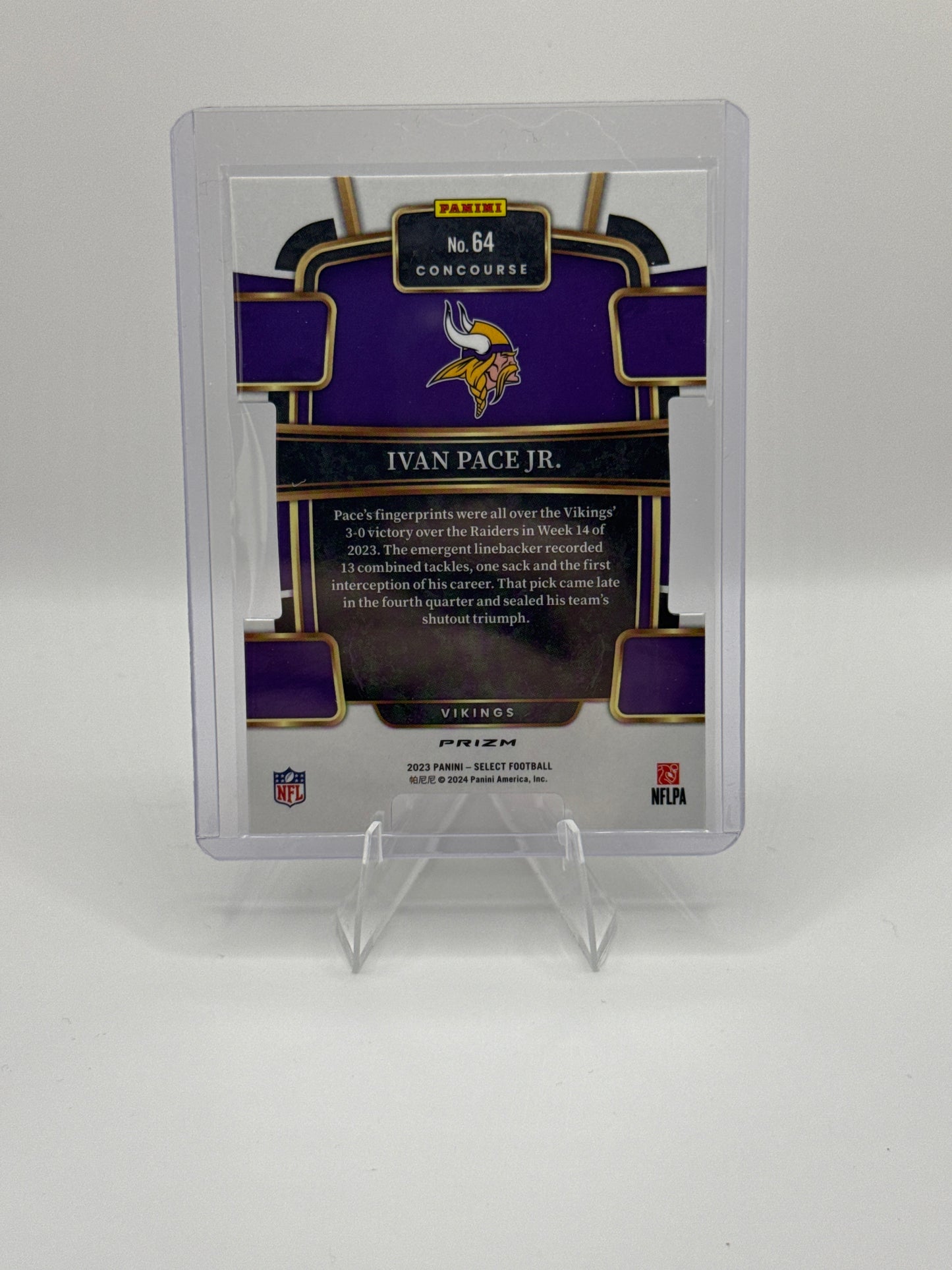 Ivan Pace Jr. (Rookie) Red Blue Prizm Die-Cut #64