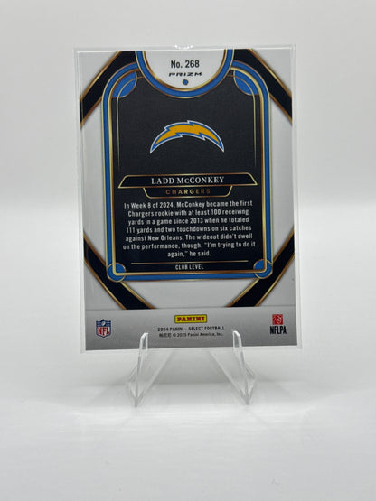 Ladd McConkey (Rookie) #268 Green Yellow Prizm Shock Club Level