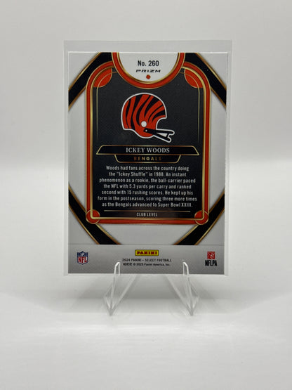Ickey Woods #260 Silver Prizm 2024 Panini - Select Football