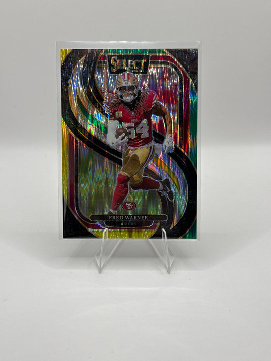 Fred Warner #157 Green Yellow Prizm Shock Premier Level