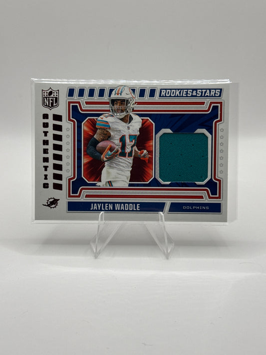 Jaylen Waddle #NA-JWE Red Jersey Relic