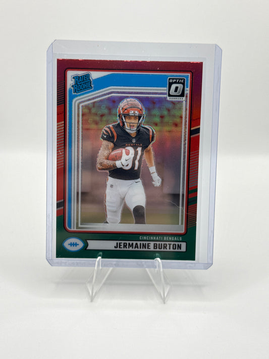 Jermaine Burton (Rookie) Red Green Holo