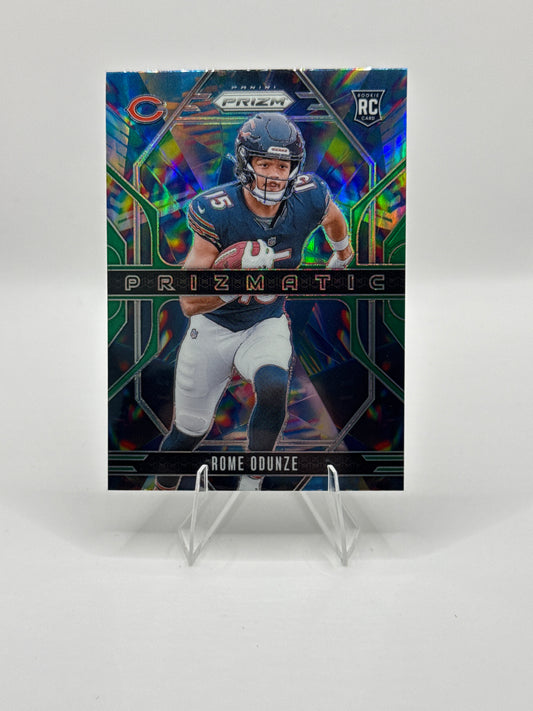 Rome Odunze (Rookie) #9 Green Prizmatic 2024 Panini - Prizm