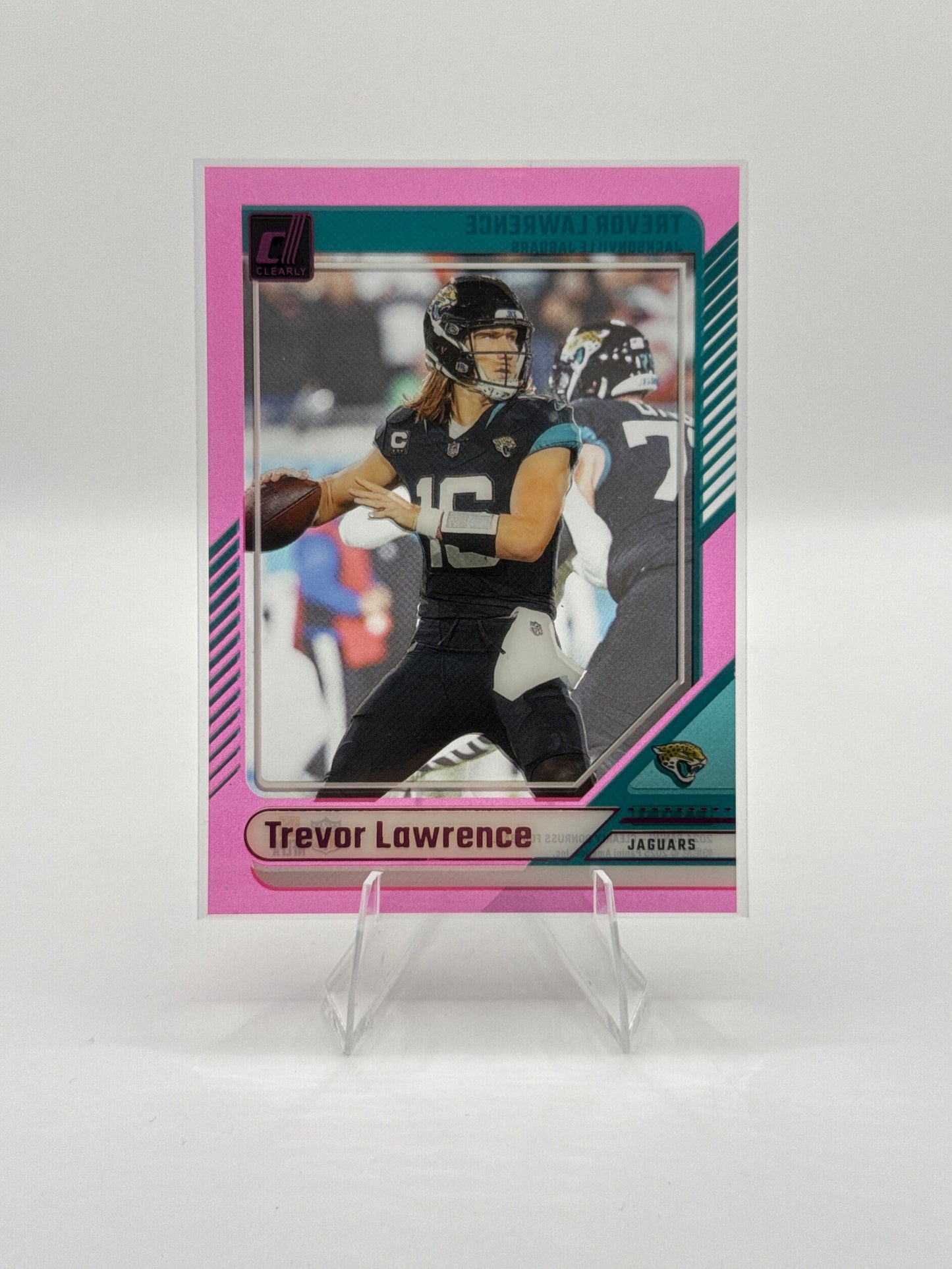 Trevor Lawrence #26 Pink 2024 Panini - Clearly Donruss Football