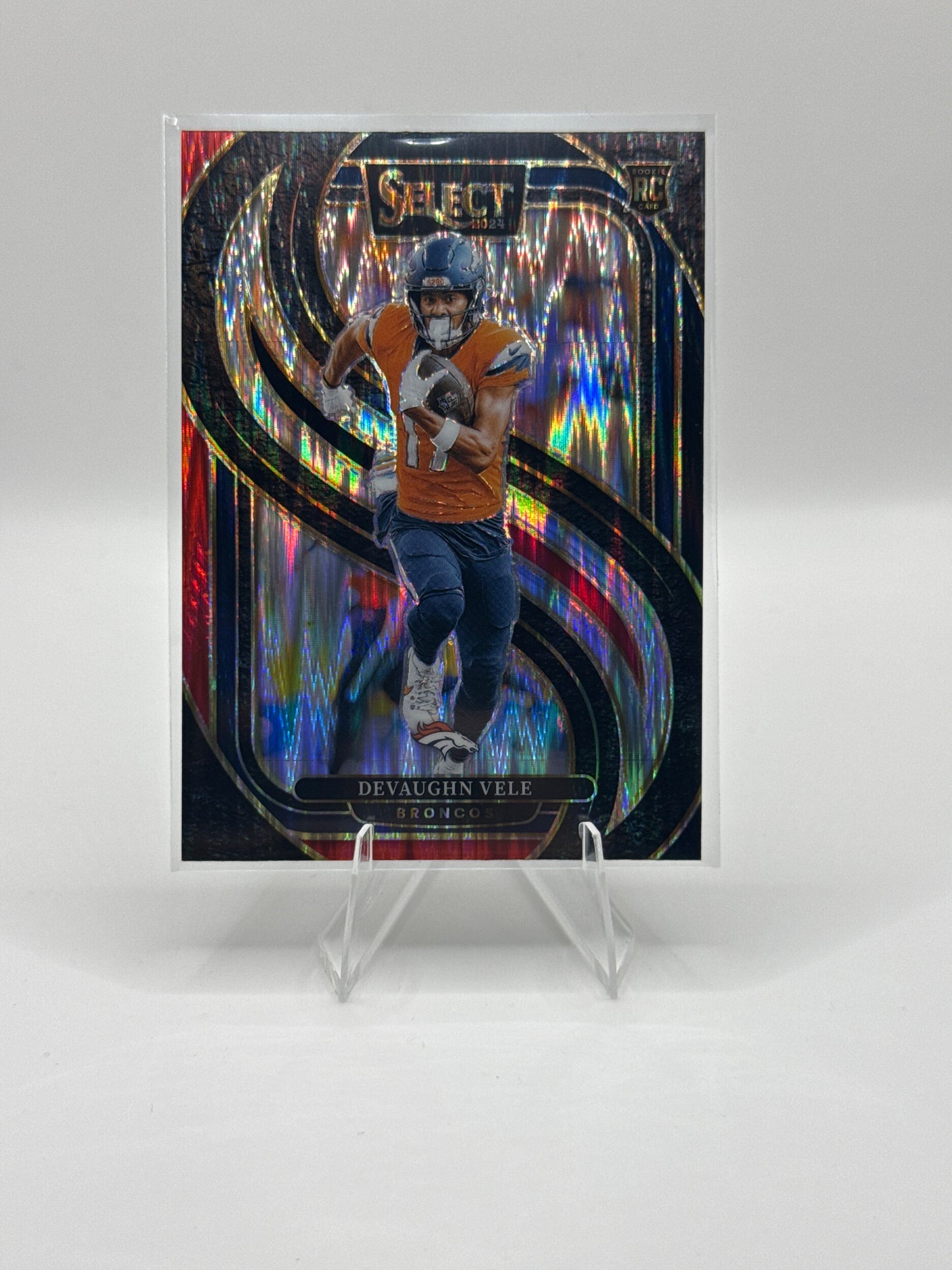 Devaughn Vele (Rookie) #150 Red Black Prizm Shock Premier Level