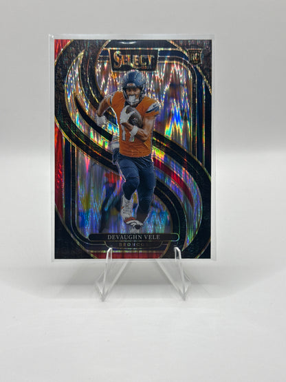 Devaughn Vele (Rookie) #150 Red Black Prizm Shock Premier Level