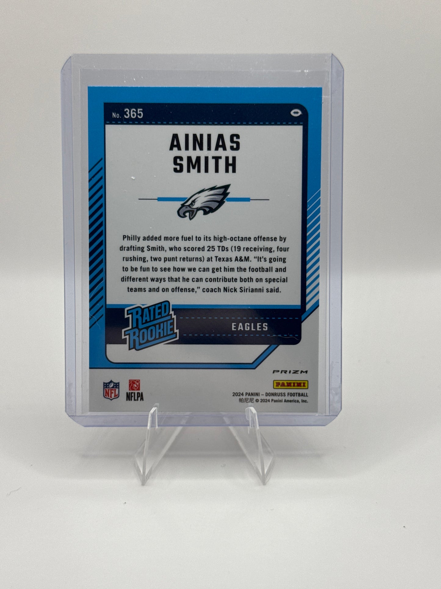 Ainias Smith Rated Rookie #365 Pink Holo