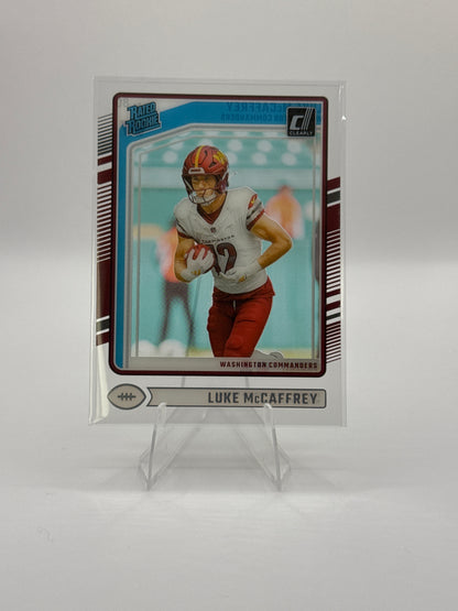 Luke McCaffrey Rated Rookie #80 Clearly