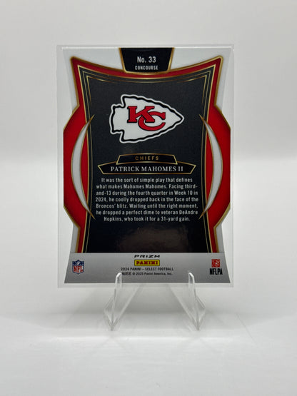 Patrick Mahomes #33 Silver Prizm Die-Cut Concourse Level