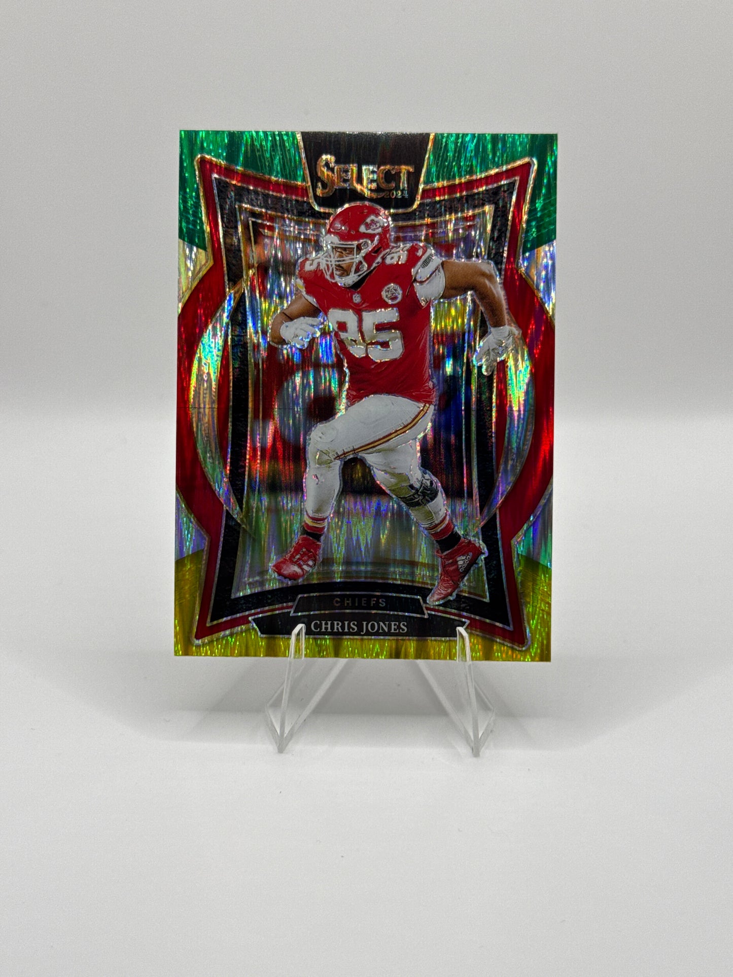 Chris Jones #19 Green Yellow Prizm Shock Concourse Level 2024 Panini - Select Football