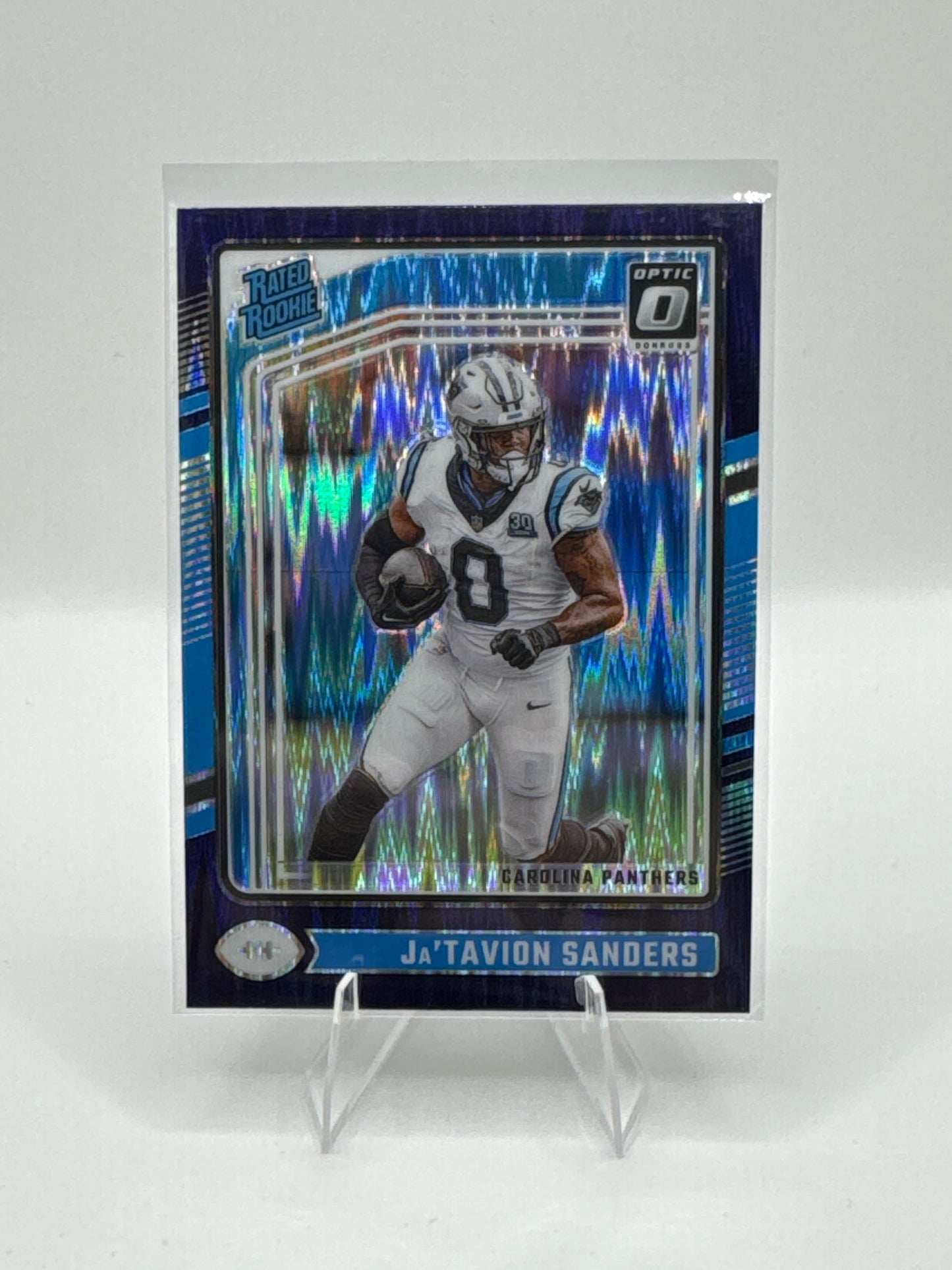 Ja’Tavion Sanders Rated Rookie #244 Purple Shock