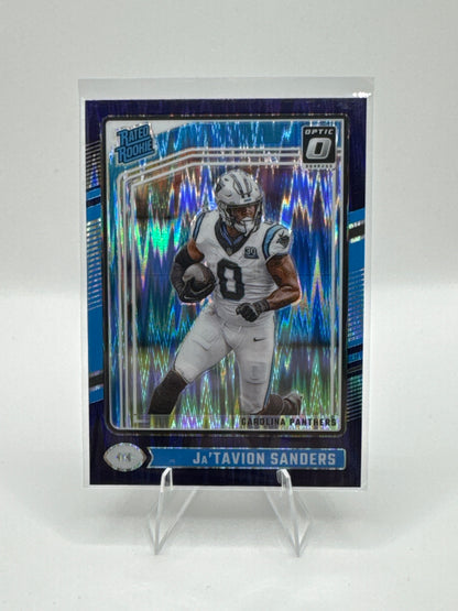 Ja’Tavion Sanders Rated Rookie #244 Purple Shock