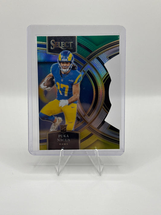 Puka Nacua (Rookie) #199 Green Yellow Die-Cut