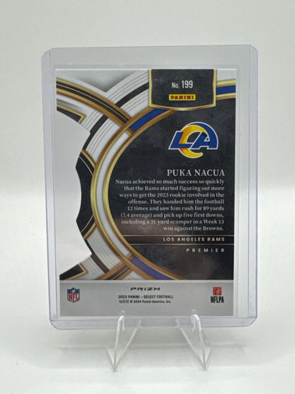 Puka Nacua (Rookie) #199 Green Yellow Die-Cut