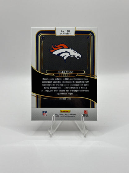 Riley Moss #190 Red Blue Prizm Shock Premier Level 2024 Panini - Select Football