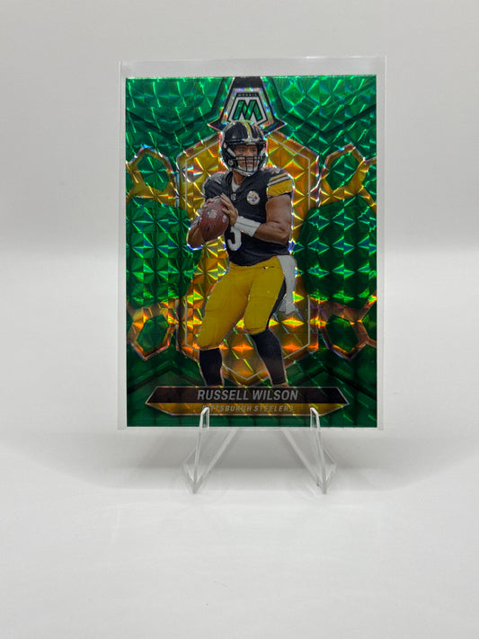 Russell Wilson #183 Green Prizm 2024 Mosaic