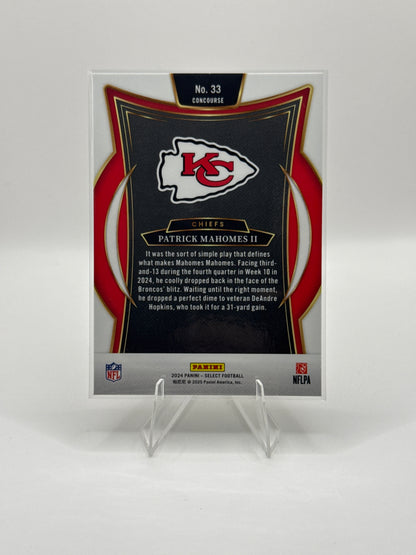Patrick Mahomes #33 Concourse Level 2024 Panini - Select Football
