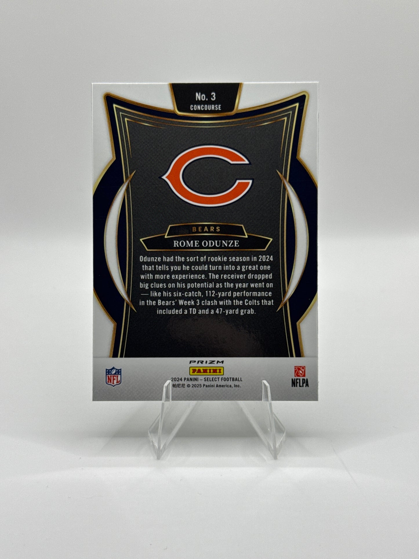 Rome Odunze (Rookie) #3 Green Black Prizm Shock Concourse Level