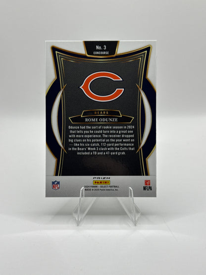 Rome Odunze (Rookie) #3 Green Black Prizm Shock Concourse Level