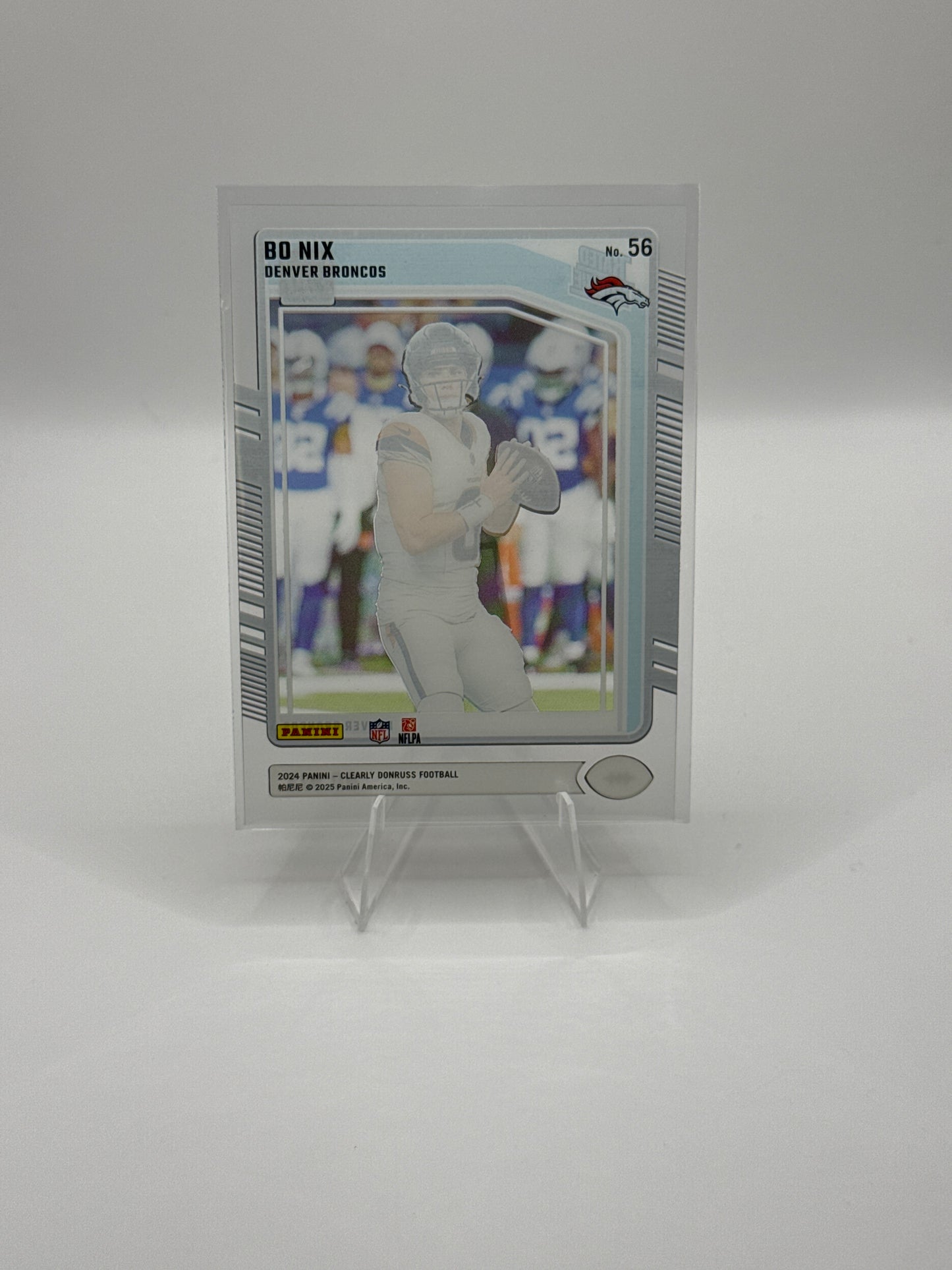 Bo Nix Rated Rookie #56 2024 Panini - Donruss Clearly Football