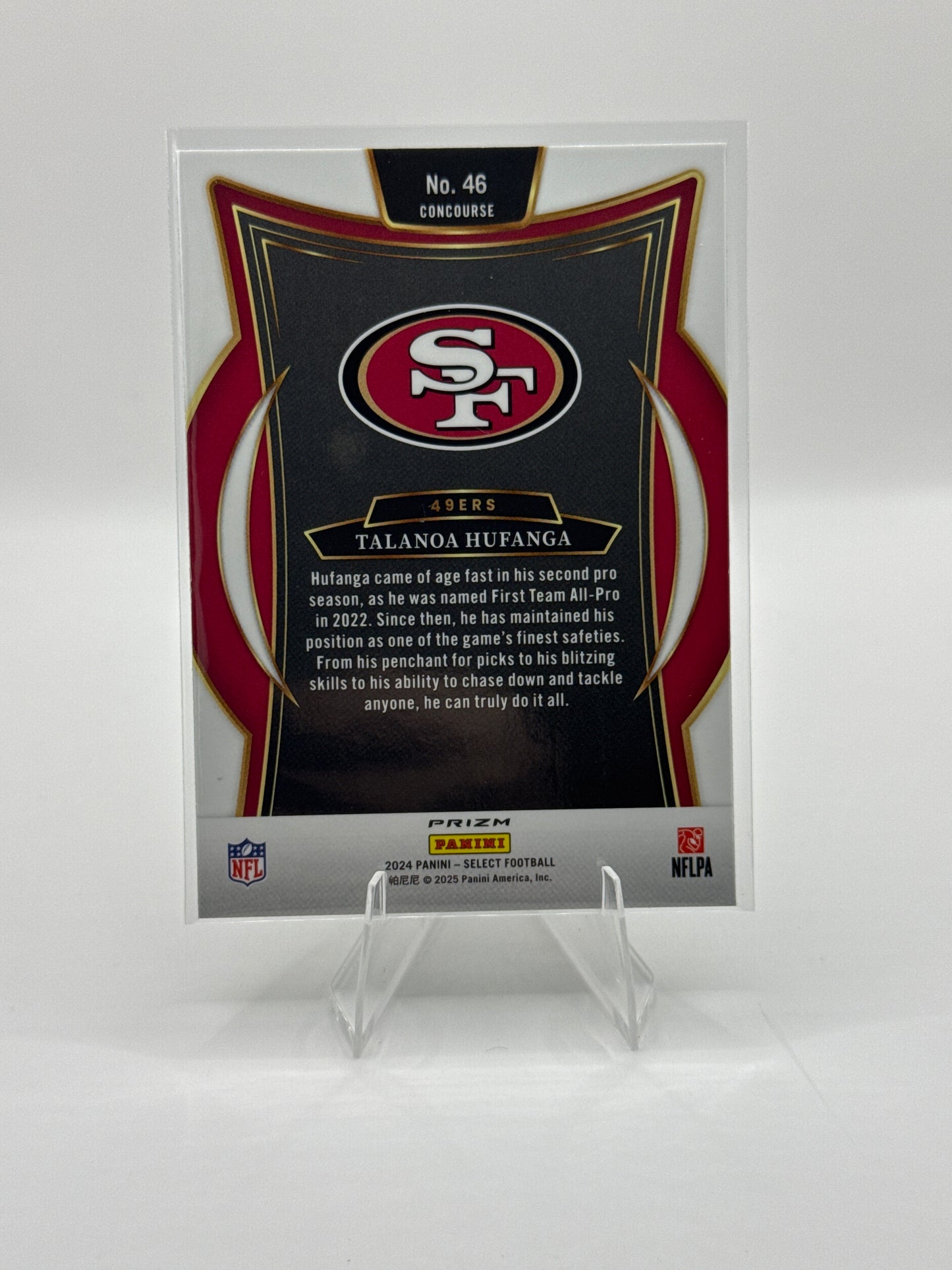 Talanoa Hufanga #47 Black Green Prizm Shock Concourse Level 2024 Panini - Select Football