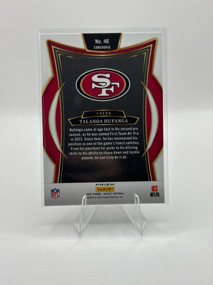 Talanoa Hufanga #47 Black Green Prizm Shock Concourse Level 2024 Panini - Select Football