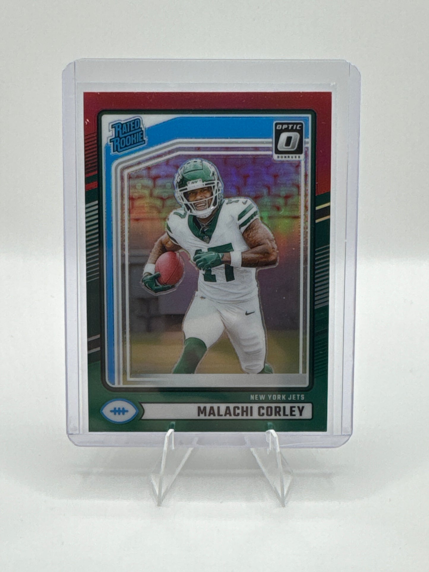 Malachi Corley Rated Rookie #333 Red Green Holo
