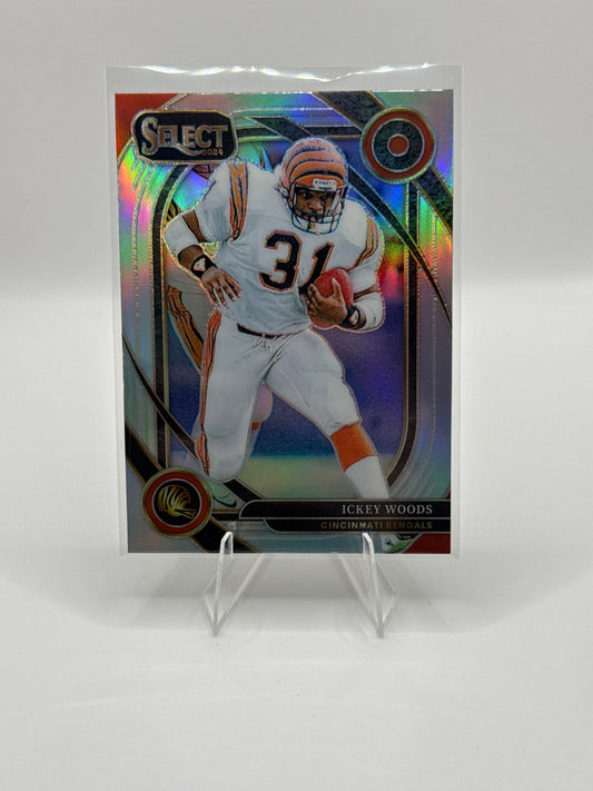 Ickey Woods #260 Silver Prizm 2024 Panini - Select Football