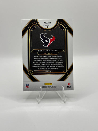 Danielle Hunter #243 Yellow Green Prizm Shock Club Level 2024 Panini - Select Football