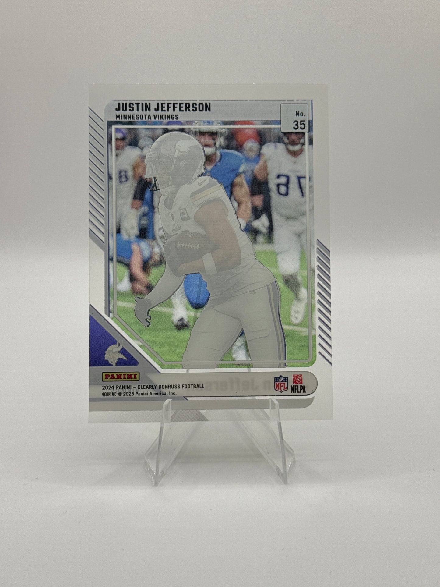 Justin Jefferson #35 2024 Panini - Clearly Donruss Football