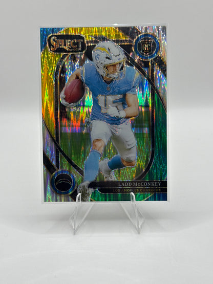 Ladd McConkey (Rookie) #268 Green Yellow Prizm Shock Club Level