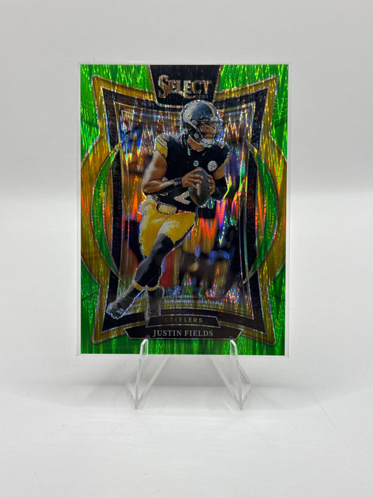 Justin Fields #74 Green Prizm Shock 088/599 Concourse Level