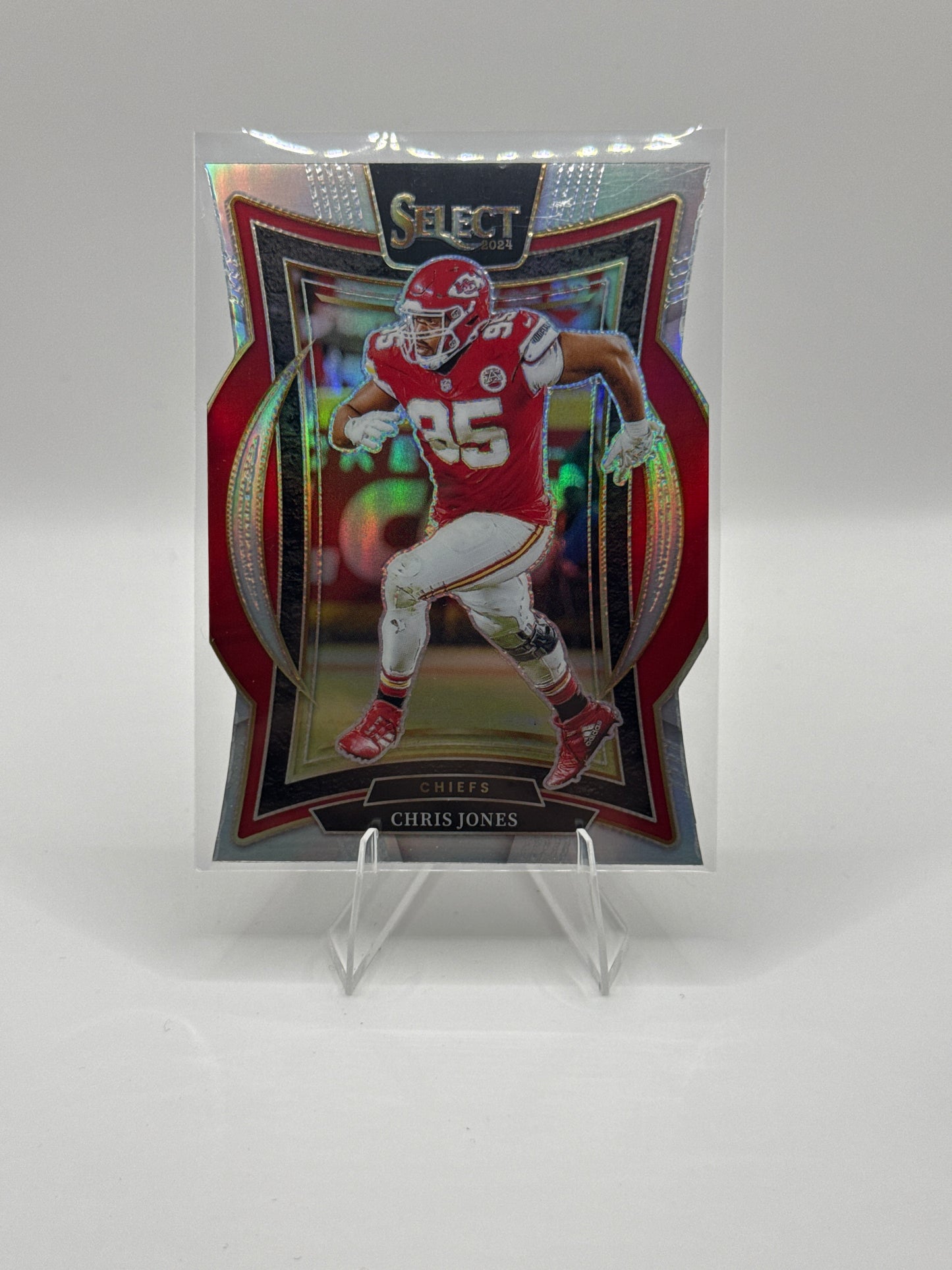 Chris Jones #19 Silver Prizm Die-Cut Concourse Level 2024 Panini - Select Football