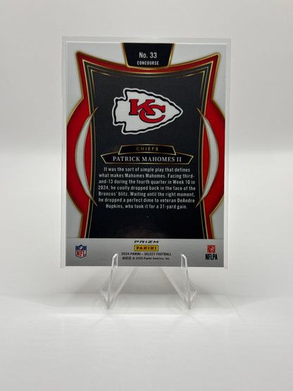 Patrick Mahomes #33 Red Black Prizm Shock Concourse Level - Color Match!