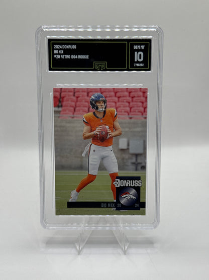 Bo Nix (Rookie) #28 Donruss 1994 Retro Rookie GMA Gem Mt 10!