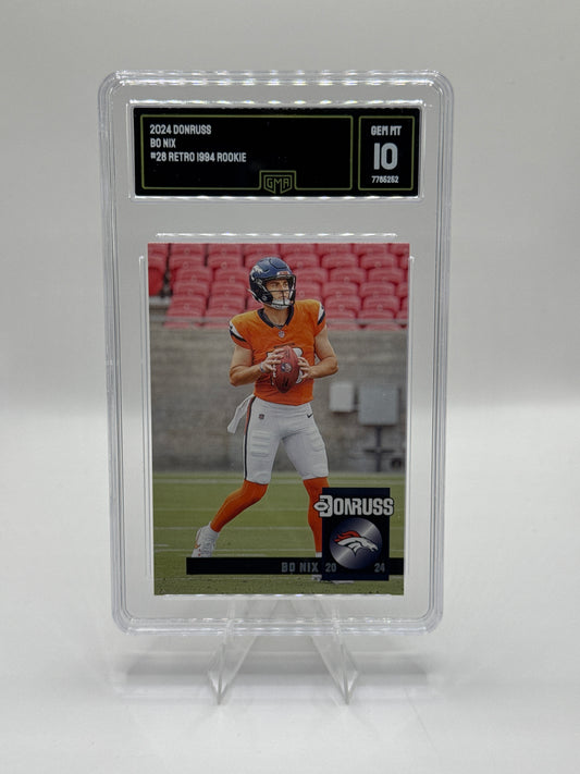 Bo Nix (Rookie) #28 Donruss 1994 Retro Rookie GMA Gem Mt 10!