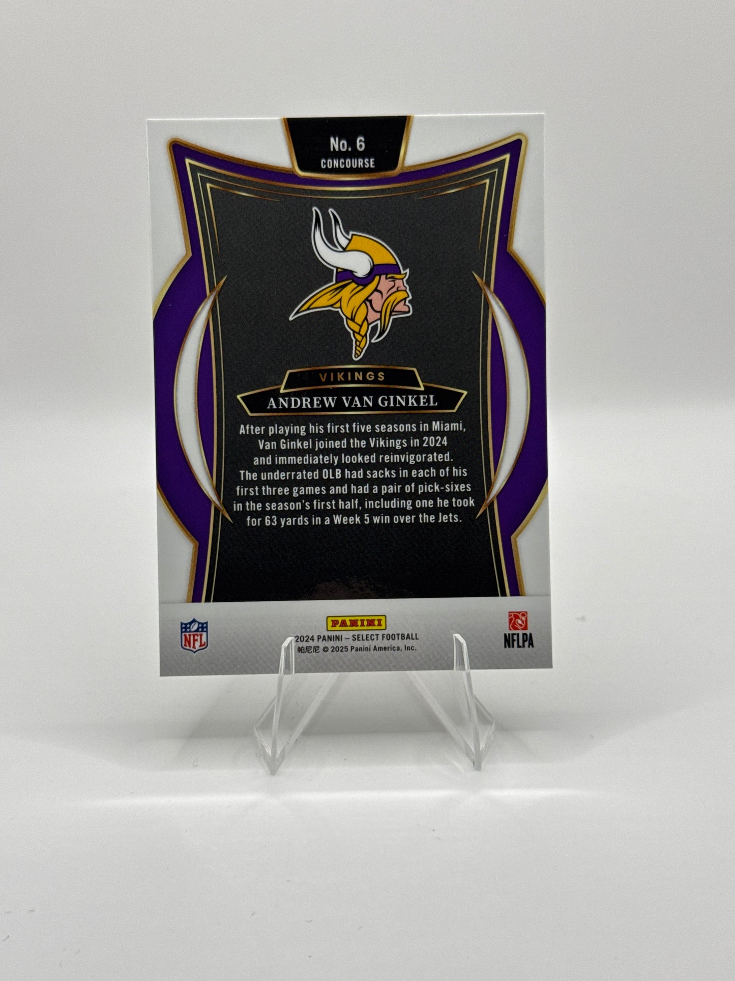 Andrew Van Ginkel #6 Concourse Level 2024 Panini - Select Football